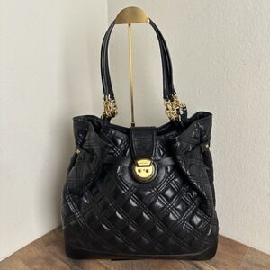 Brahmin Alison Tote Bag in Rivington Leather Quilted Black WITH COA
